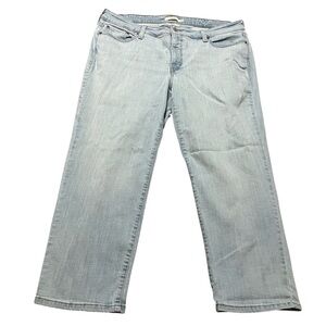 Levi's Boyfriend Women's Light Blue Straight Leg Jeans Plus Size 20 Baggy